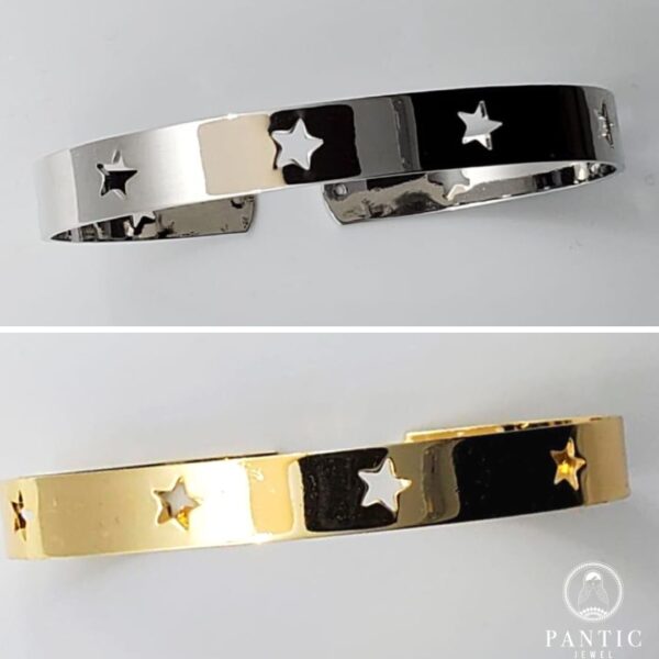 Bracelets Star Cuff Gold or Silver Plated